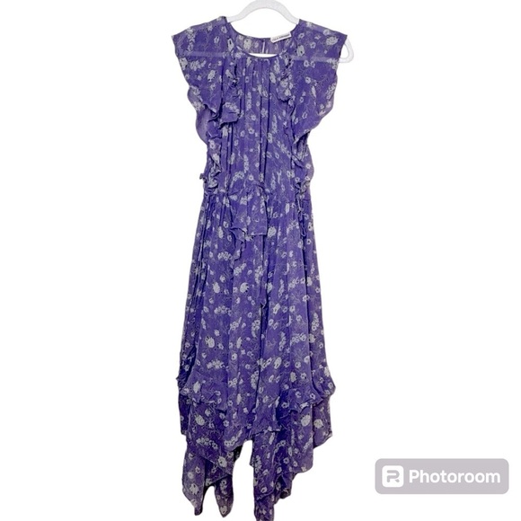 Ulla Johnson Caterina Dress - Iris 100% Silk Size 6 - Picture 6 of 13